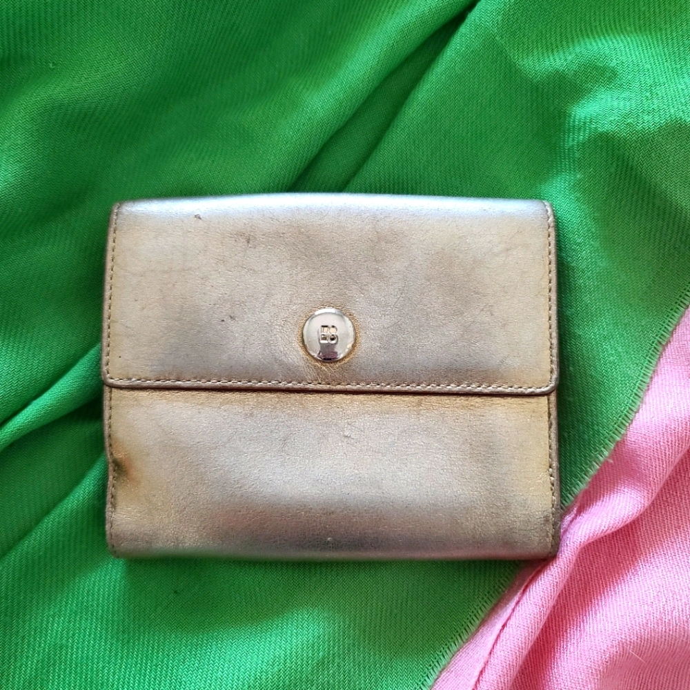 Kate Spade Gold Leather Compact Wallet